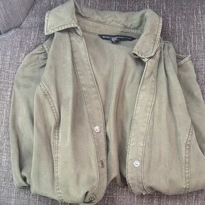 White House Black Market Utility Jacket in Olive